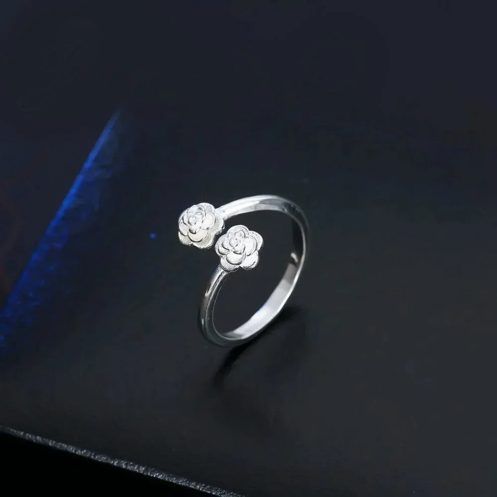Ring Adjustable Cute Minimalist Ring 925 Sterling Silver Rings - Picture 3 of 7